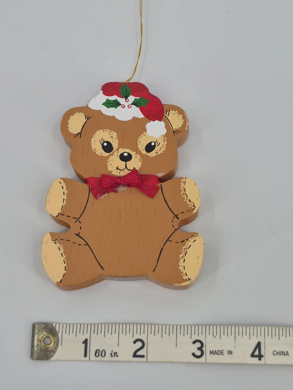 Vintage Kurt S. Adler 1984 Bear Cut Out Christmas Ornament 4